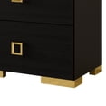thumbnail image 5 of Castle Place Elegant Glow 2 Drawer Nightstand, Black, 5 of 9