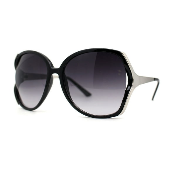 Womens Chic Butterfly Oversize Sunglasses Black Smoke