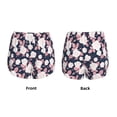 thumbnail image 5 of Lsque Leaves Flower Printed Women's Running Shorts with Liner Pockets,Elastic Quick Dry Workout Athletic Gym Yoga Shorts,Womens High Waist Shorts-X-Large, 5 of 9