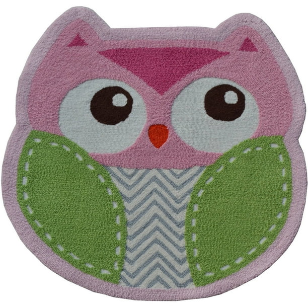 The Rug Market Shaped Owl 3" x 3" Area Rug