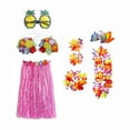 thumbnail image 2 of Traje de Falda Hawaiana Sunnimix Conjunto de Disfraces Luau 60cm Rosa, 2 of 8