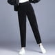 thumbnail image 2 of Pantalones de pana gruesa con forro polar para mujer, pantalones holgados e informales de lana de cordero con pierna ancha y forro polar de rábano para otoño e invierno, 2 of 3