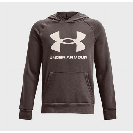 Under Armour Boy's Rival Fleece Hoodie Youth Small Brown