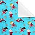 thumbnail image 7 of Plus Mark 40" Peanuts Blue Christmas Wrapping Paper with Cutlines (60 Sq. ft., 1-Roll), 7 of 7