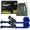 Blue, variant on Rhino USA E Track Ratchet Tie Down Straps (4,500lb Break Strength) - w/ (2) Premium 2" x 16' eTrack Tie Down