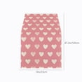 thumbnail image 3 of FYTPOV Flax Table Runner, Valentines Day Decorations, Hearts Printed Pink Table Runner for Wedding Party, Christmas Runner for Table Home Decor, 13x47 inch, 3 of 5