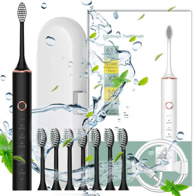 Meitianfacai Electric Toothbrush, Electric Toothbrush With 8 Brush Heads,With Toothbrush Box, 6 Cleaning Modes, Water Proofing IPX7 Water Proofing Electric Toothbrush,-Newly
