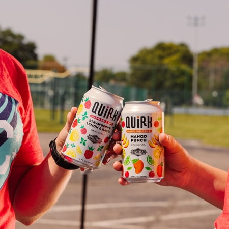 Quirk Gluten-Free, Real Fruit Juice Tropical Hard Seltzer, 12 fl oz, 12 Pack Cans, 4% ABV