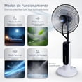 thumbnail image 1 of VENTILADOR NEBULIZADOR DE PEDESTAL 85W CON CONTROL REMOTO TANQUE 2L Y TEMPORIZADOR 12 H, 1 of 4