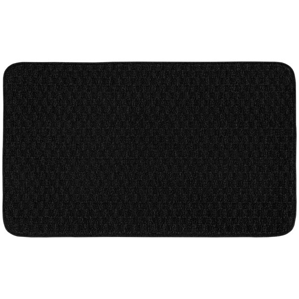 Garland Rug Town Square Solid Black 24"x40" Kitchen Accent Rug
