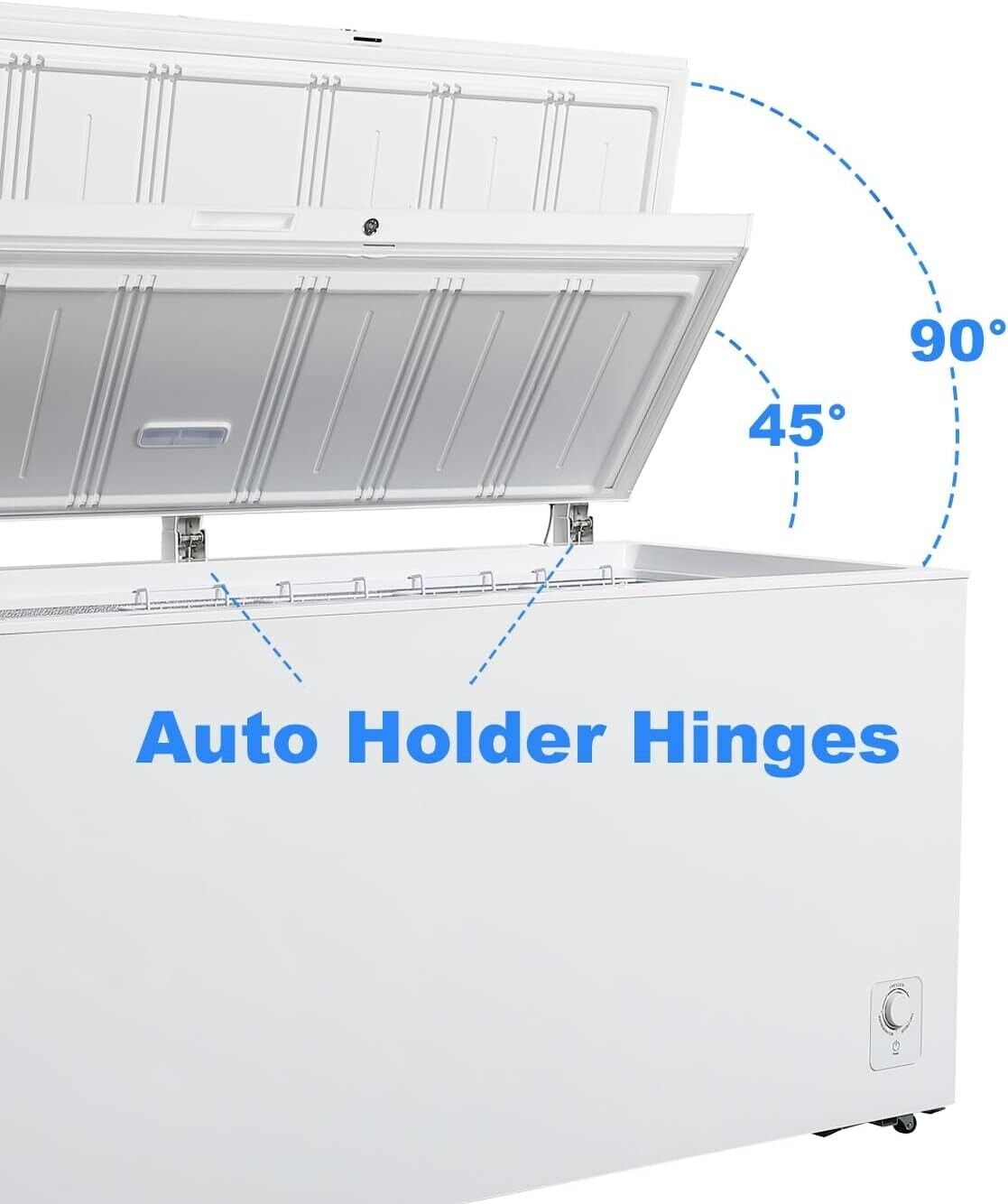 Smad 18 Cu.Ft Chest Freezer Deep Freezer Adjustable Thermostat Control Wire Basket