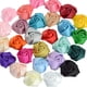 thumbnail image 3 of Nvzi 20 rosas de cinta de satén, flores de tela hechas a mano para manualidades de costura, apliques, bodas, decoración de ropa, color gris, 3 of 5