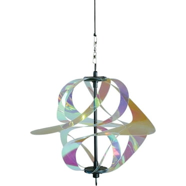 In the Breeze 2483 — Iridescent Vortex Spinner — Mesmerizing and Colorful Hanging Wind Spinner
