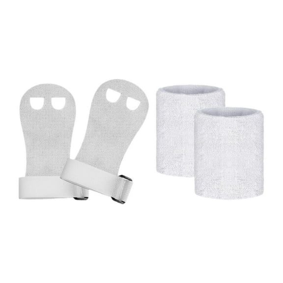 amleso Kids Gymnastic Hand Grips Gloves Wrist Support Sports Accessories Gymnastics Gear , White S