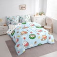 thumbnail image 2 of jejeloiu 3D Cartoon Cute Cat 7pcs Bedding Comforter Set Kids,Kawaii Pet Animals Ice Cream Print Queen Bedding Sets For Girl,Reversible, 2 of 7