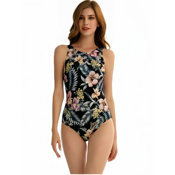 KXCFCYS One-piece Bikini Athletic Swimsuit for Women with Soft Cup Scoopback Swimwear Bathing Suit