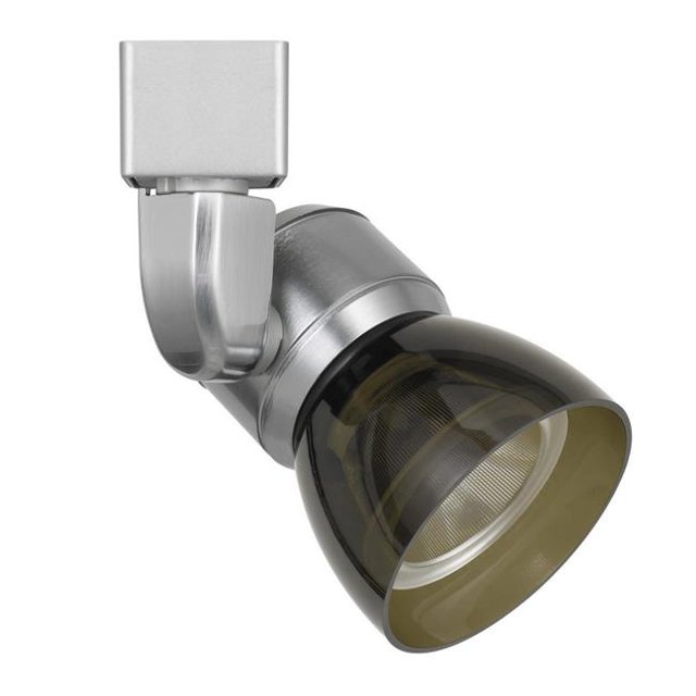 Benjara BM220591 10W Integrated LED Track Fixture with Polycarbonate Head, Silver & Black