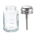 thumbnail image 3 of Botella dispensadora de vidrio Uxcell de 2.7Oz / 80ML, cuadrada, con bomba de líquido, tapa de metal, contenedor para alcohol con presión hacia abajo, 3 of 6