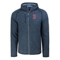 thumbnail image 2 of Men's Cutter & Buck Heather Navy Boston Red Sox Mainsail Full-Zip Hooded Jacket, 2 of 3