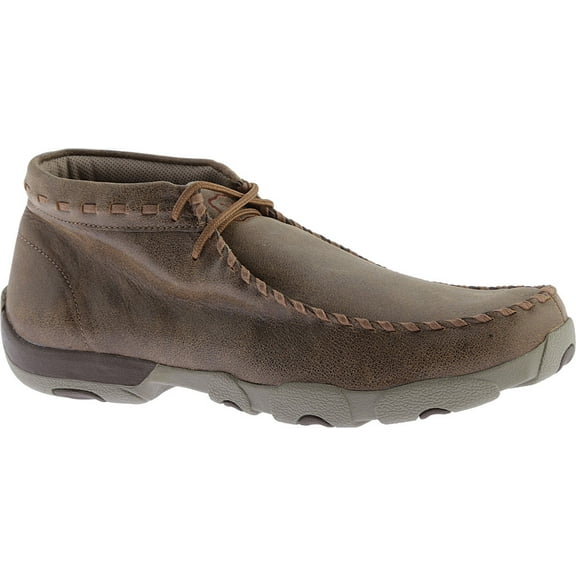 Men's Twisted X MDM0049 Driving Moc Bomber/Taupe Leather 10 M