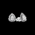 thumbnail image 3 of PANDORA Sparkling Pear Halo Stud Earrings, Sterling silver, With Gift Box, 3 of 5