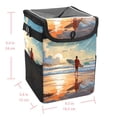 thumbnail image 5 of Surfing in Summer Foldable Car Garbage Can with Lid, Leak-proof, Hanging Storage Bag - Trash Can for Car, Mini Trash Can, 5 of 6