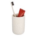 thumbnail image 1 of Soportes para cepillos de dientes de cerámica Uxcell, vaso de baño de 10 oz con textura de hoja, reutilizables para enjuague bucal, 1 of 7