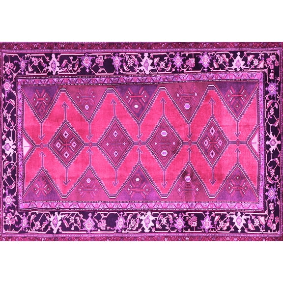 Ahgly Company Indoor Rectangle Persian Pink Traditional Area Rugs, 5' x 7'