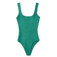 thumbnail image 4 of WMTBSRSW Womens Ribbed Body Suits Jumpsuit Square Neck Sleeveless Tank Top Bodysuits Solid Thong Bodysuit Shapewear Leotard, 4 of 4