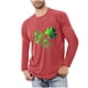 thumbnail image 1 of Blusas y camisas de manga larga con cuello redondo para hombre, deportivas, fitness, hogar, pijamas navideños estampados, camiseta de manga larga con cuello redondo, blusa de poliéster para hombre, 1 of 3