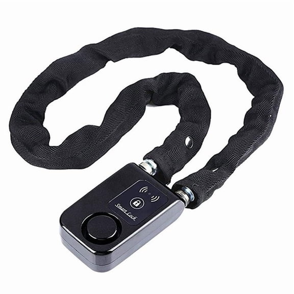 Bluetooth Smart Chain Lock Bike/Motorcycle/Gate/Door Keyless Lock with Anti Theft Alarm 110dB Phone APP Control Black