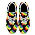 thumbnail image 2 of Rainbow Pride Shoes Men Women Fashion LGBT Sneakers Adult Lightweight Breathable Running Shoes White Size 4, 2 of 7