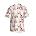 Balery Dachshund Dog Puppy Print Men's Hawaiian Shirts Short Sleeve