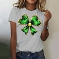 thumbnail image 2 of Funny St Patricks Day Shirts for Women Funny Graphic Shirt Comfy Casual Crewneck Short Sleeve Tee Shirts Tops (XL, Gray), 2 of 5