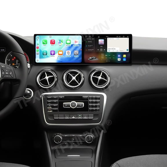 TPXINXIN Dual 9.1 inch Screen Car Radio For Mercedes-Benz A/GLA(X156) 2013-2015 Android 15 Multimedia Player GPS Navigation Auto DSP Stereo Host