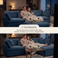 thumbnail image 4 of EHANCIS 105" Modular Sectional Sofa, 3 Seater Chenille L Shape Couch with Ottoman, Blue, 4 of 11