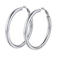 thumbnail image 1 of Pendientes de aro grandes de acero inoxidable para mujer, modernos, 60 mm, pendientes redondos hipoalergénicos, 1 of 9