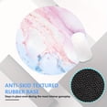 thumbnail image 3 of Marble Round Mouse Pad, Pink Marble Customized Premium-Textured Washable Desktop Protection Mouse Mat with Non-Slip Rubber Base 7.87×7.87×0.08 inches, 3 of 8