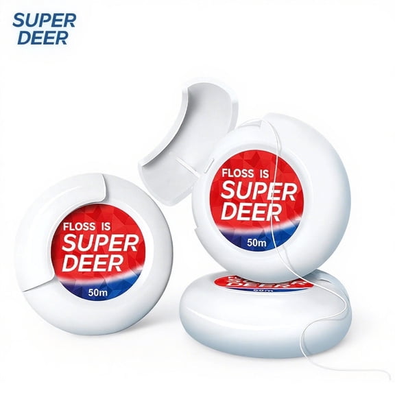 Umbrand Floss Wrap Perfect for People with Tight & Small Gaps Between Teeth Slides Smoothly , 50m,2 Pack(About 110Yards)