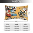 thumbnail image 4 of Cuphead Mugman Brothers Pillowcase Cushion Pillow Covers With Hidden Zipper Pillow Case Decor For Bed Dorm Sofa Couch Car 20"x30", 4 of 8