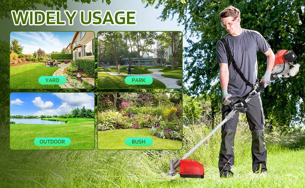 Floseru 52cc Gas Weed Eater,5 in 1 Gas Weed Eate with Hedge Trimmer Chainsaw Brush Cutter,2-Cycle Gas String Trimmers for Weeds and Grass.