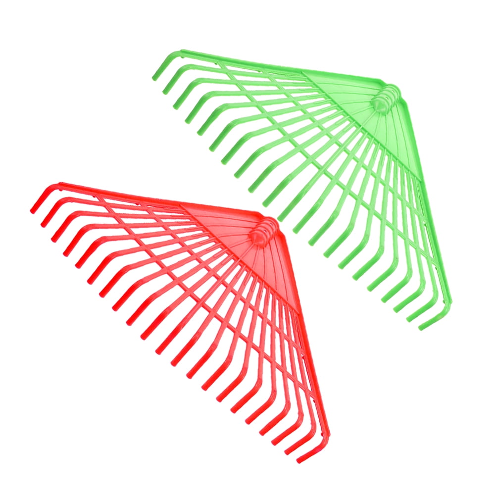 WHAMVOX Garden Leaf Rake for Cleaning Leaves in Yard with PP Material and Assorted Colors 2pcs