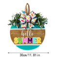 thumbnail image 3 of PENGXAING WTN Colorful Welcome Door Sign Hello Summer Door Hanger  Front Door Wreath Front Door Farmhouse with Wreath Bow Spring Wreaths for Front Door Outside Hanger Decor, 3 of 6