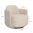 thumbnail image 3 of Wolfie Light Blush Velvet Swivel Chair, 3 of 8