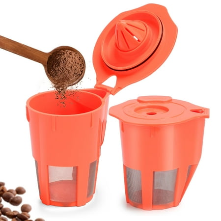 2 Pack Refillable K-Carafe Reusable Coffee Cup Filter fit Keurig 2.0 - K200, K250, K300, K350, K360, K400, K450, K460, K500, K550, K560