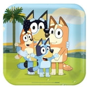 US Novelty Square Bluey Party Plates, 9", 8 Count