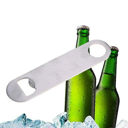 

huanledash Portable Stainless Steel Flat Bar Blade Bottle Cap Opener Remover Kitchen Gadget