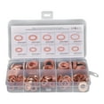 thumbnail image 2 of 200Pcs Copper Washer Gasket Set Crush Washer Gasket Assortment Set 6 Sizes Crush Washer Assortment M5 M6 M8 0 4 Metric Hardware adapter, 2 of 9