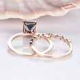 thumbnail image 5 of HeartsAndYou 1.3ct Natural Blue Sapphire Bridal Set Engagement Ring 100% 14k SOLID Rose Gold, 5 of 9