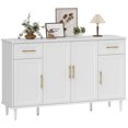 thumbnail image 1 of HOMCOM Buffet Moderne de 55 Pouces avec Portes à Fermeture en Douceur Blanc, 1 of 10